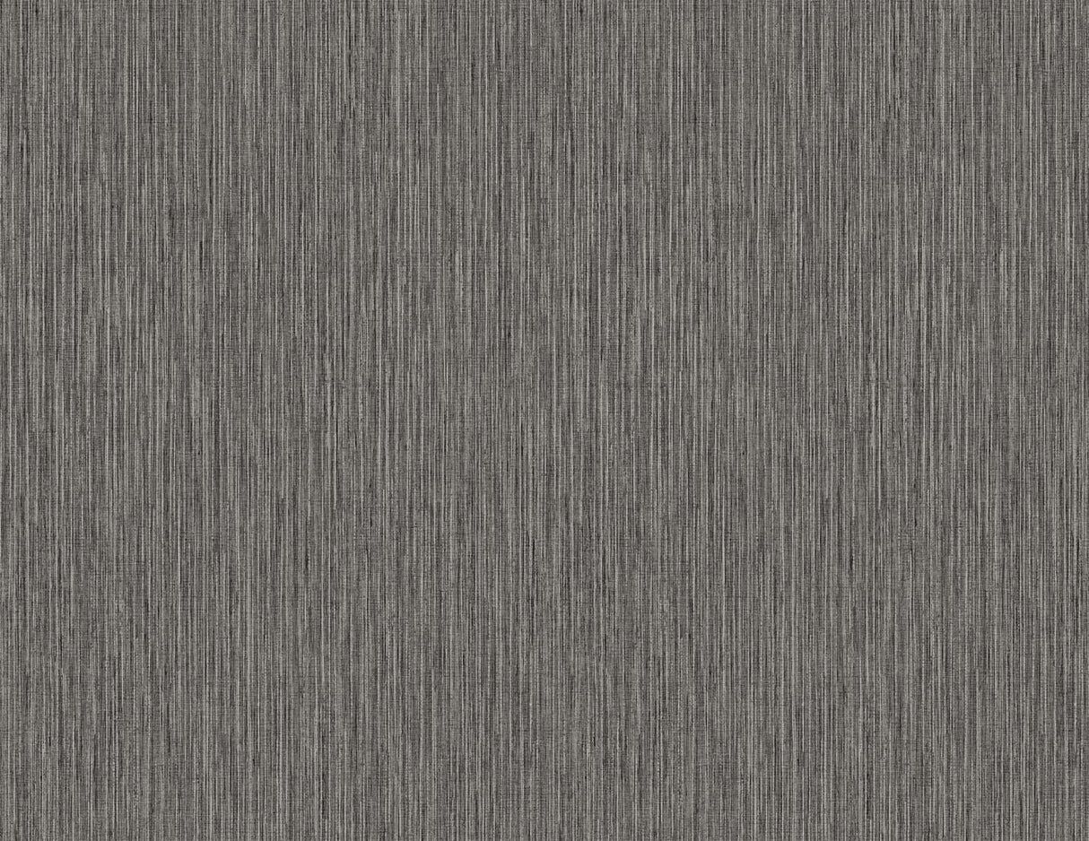 1214x938 Seabrook Vertical Stria Graphite & Metallic Silver Wallpaper