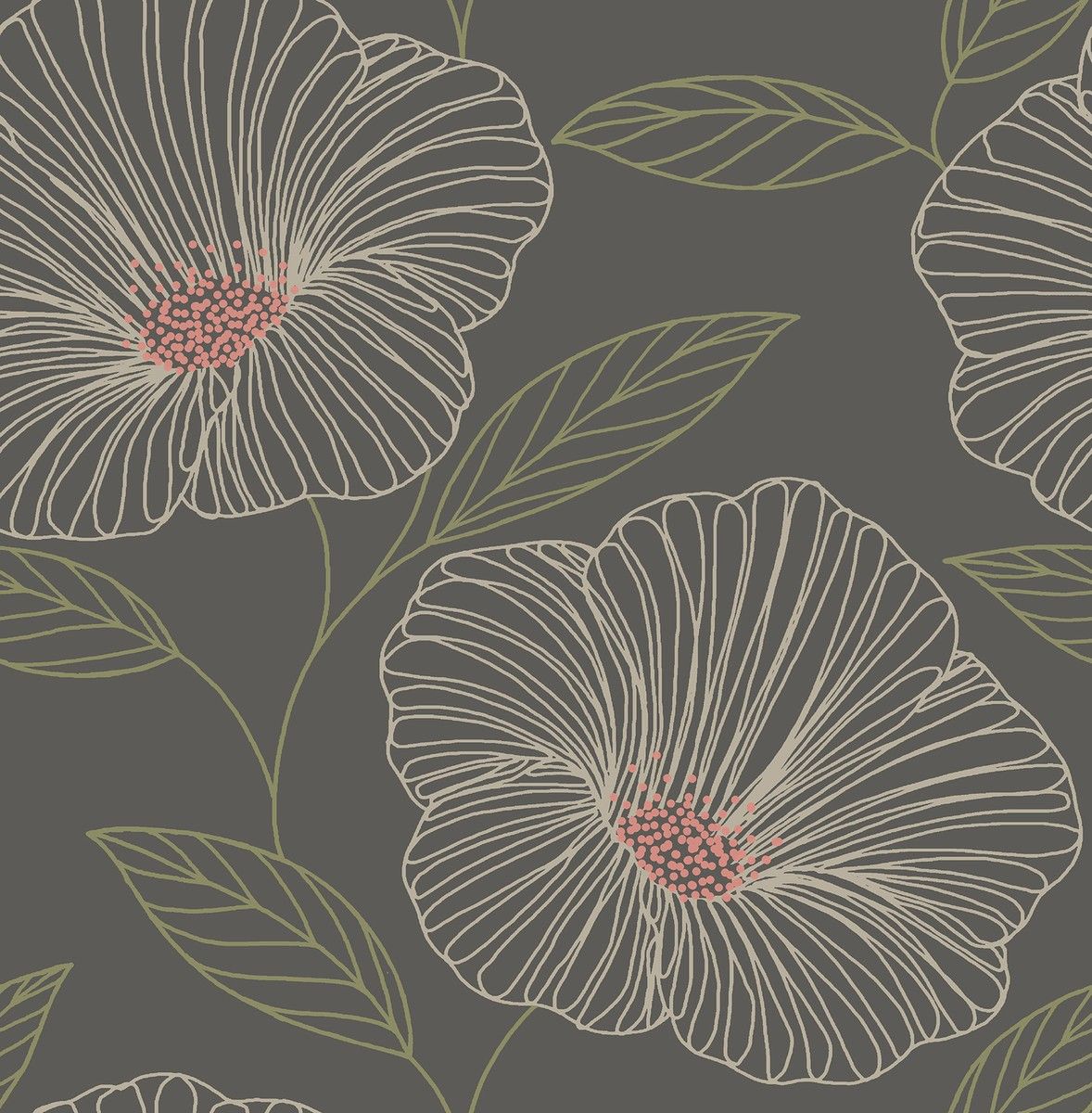 1178x1200 A Street Prints By Brewster 2764 24319 Mistral Mythic Grey Floral Wallpaper