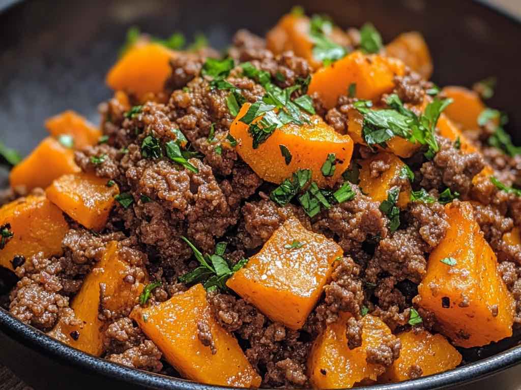 1024x768 Sweet & Savory: Ground Beef and Sweet Potatoes in Every Bite