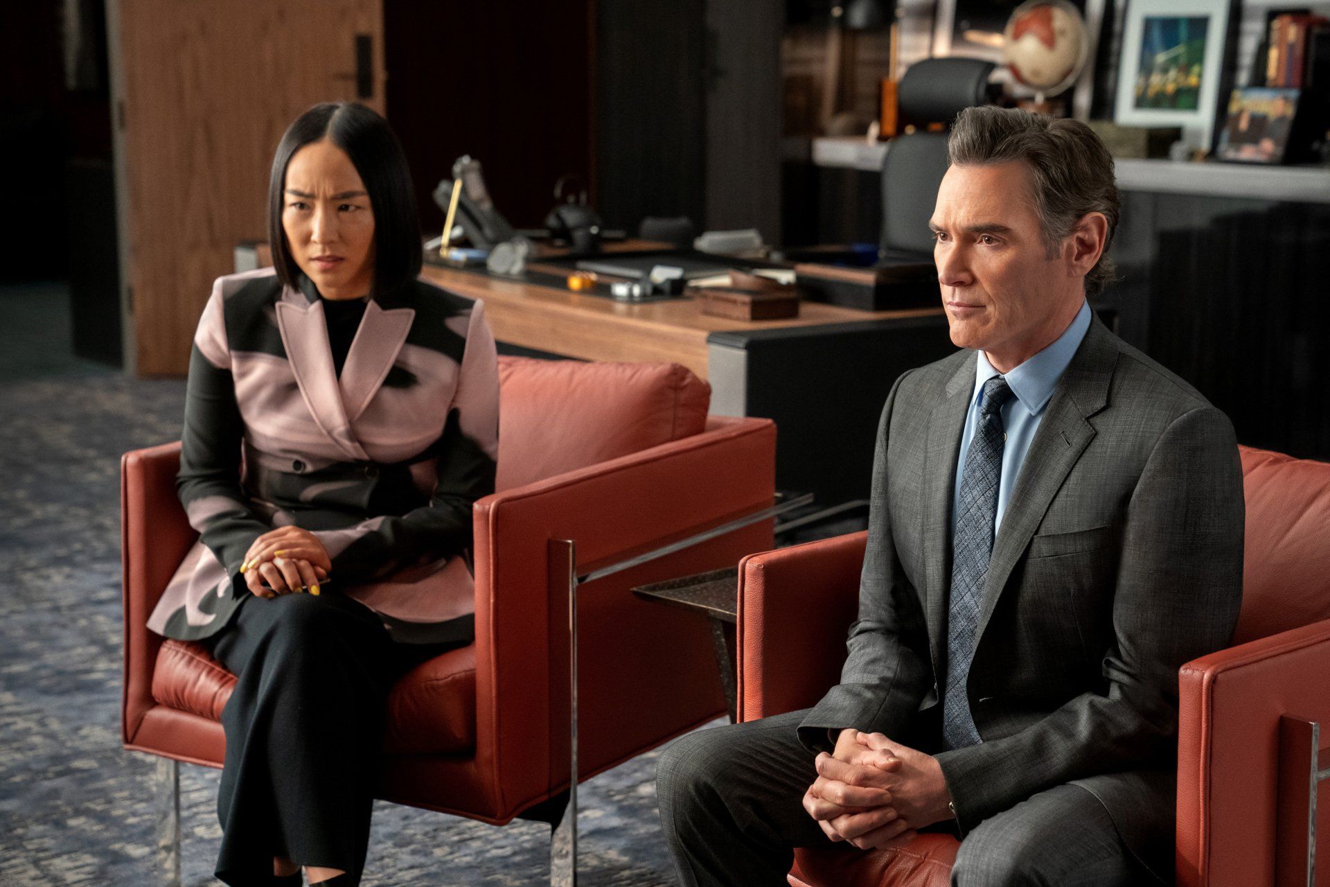 1920x1280 Download Billy Crudup Greta Lee TV Show The Morning Show 4k Ultra HD Wallpaperx3333