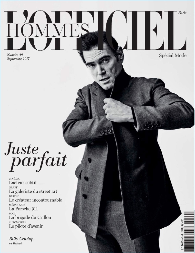 800x1035 Billy Crudup Covers L'Officiel Hommes Paris, Dons Classic Fall Fashions