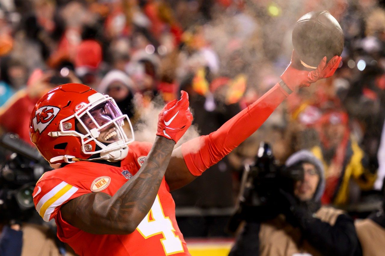 1280x853 Chiefs' Rashee Rice sets franchise rookie record playoff game