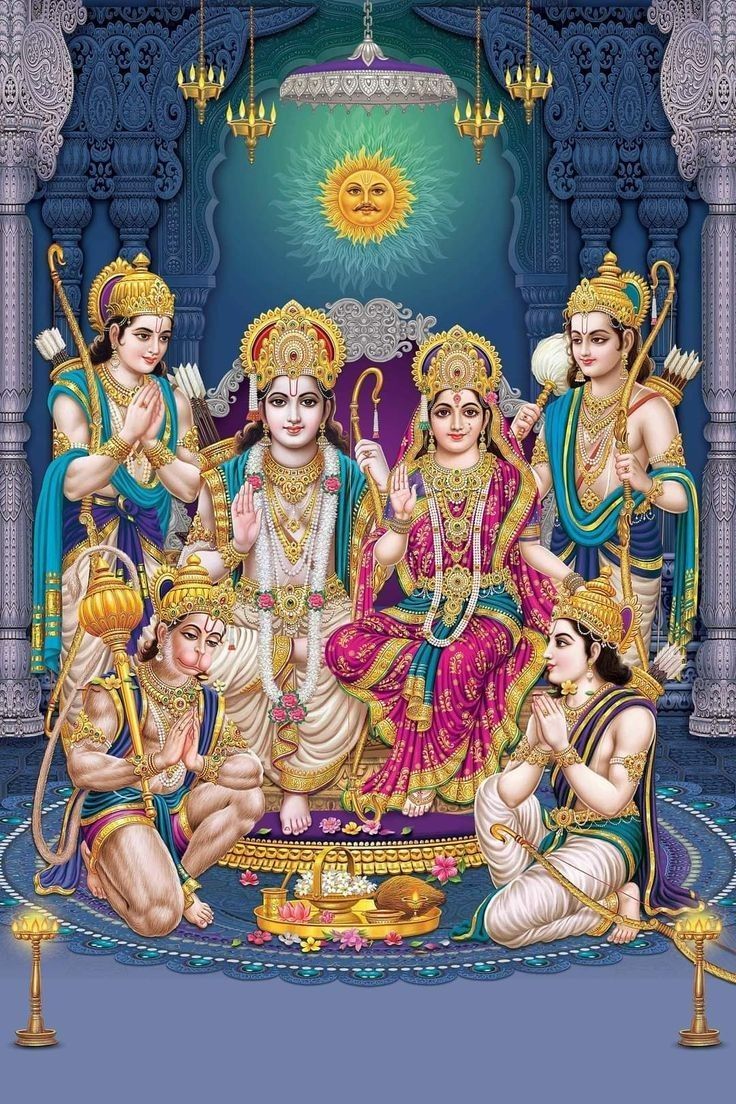 736x1104 Ramdarbar wallpaper. Ramdarbar HD image, Siyaram HD wallpaper, Ram darbar photo