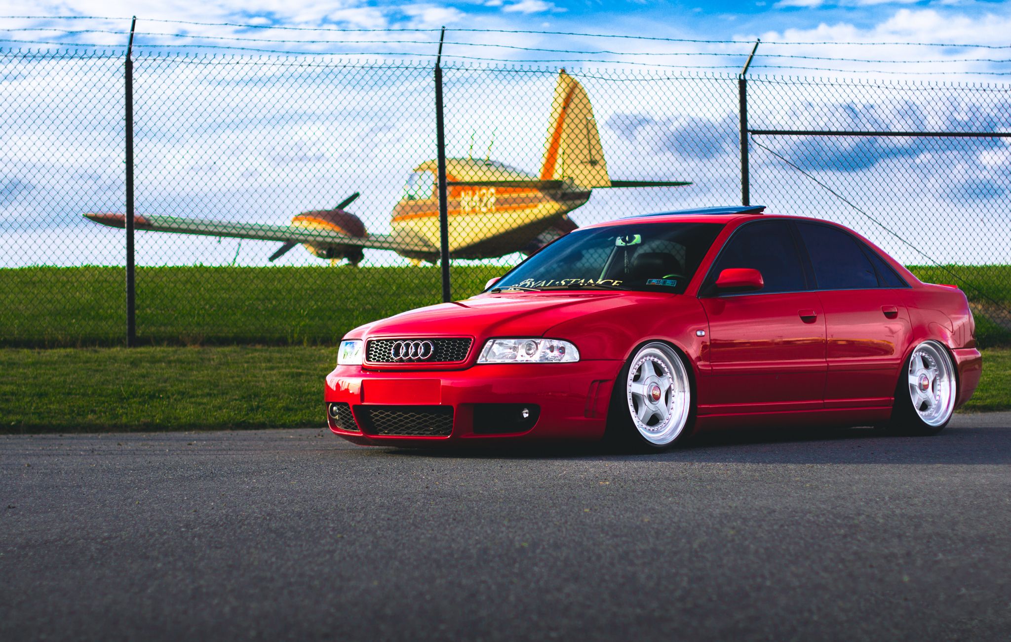 2048x1300 Wallpaper Audi, red, bbs, stance, frontside, Whiils for mobile and desktop, section audi, resolution 2048x1300