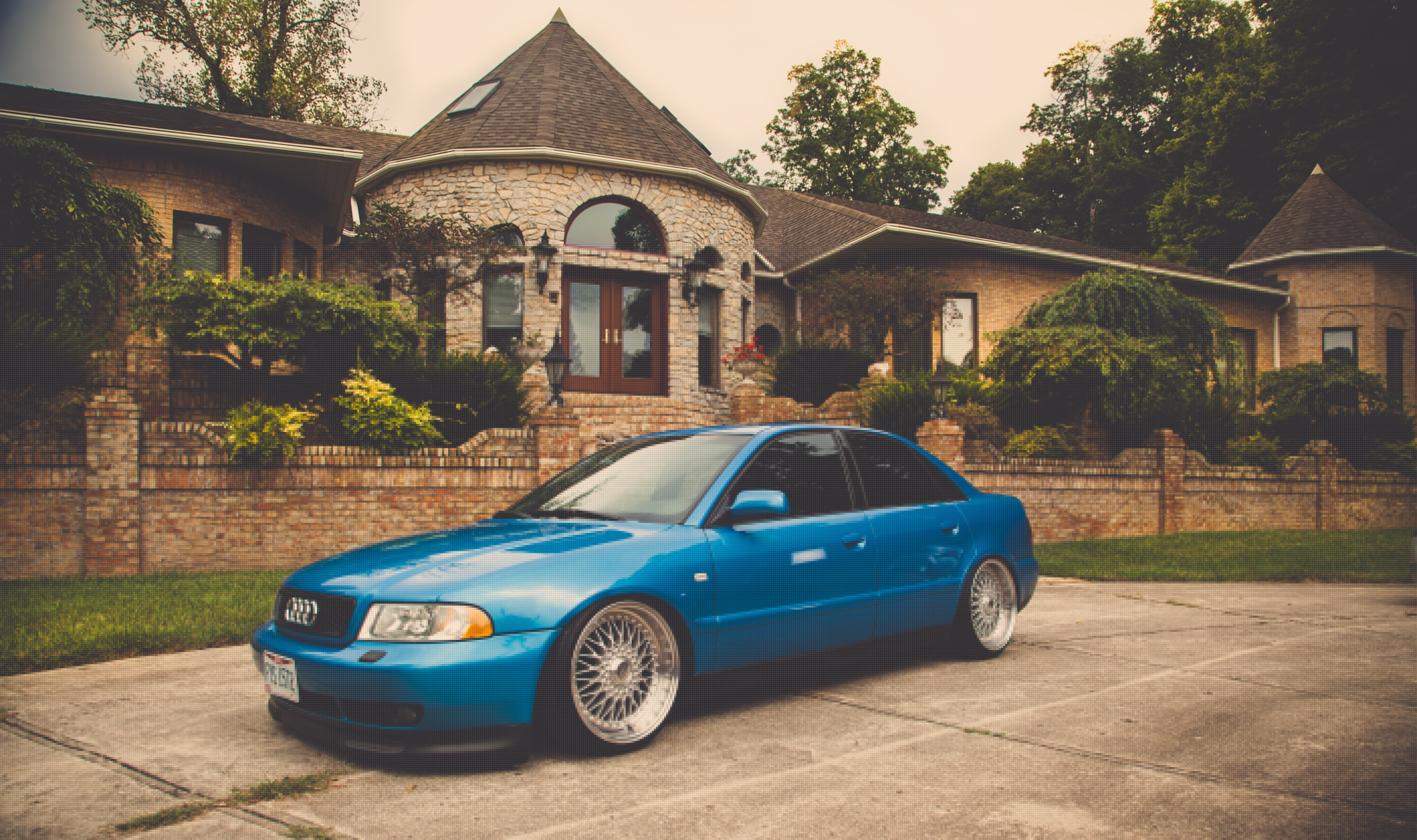 5616x3329 Wallpaper blue, Audi, Audi, tuning, blue, stance for mobile and desktop, section audi, resolution 5616x3329
