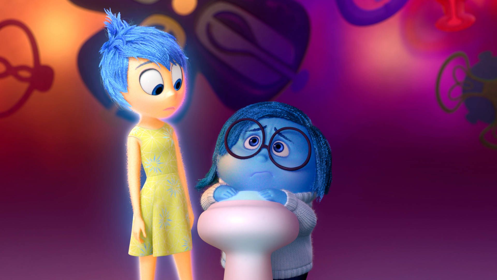 1920x1080 Download Blue Haired Joy Inside Out Wallpaper