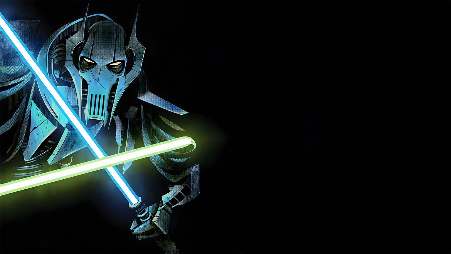 1536x864 Star Wars General Grievous Black Desktop Wallpaper 4K & HD