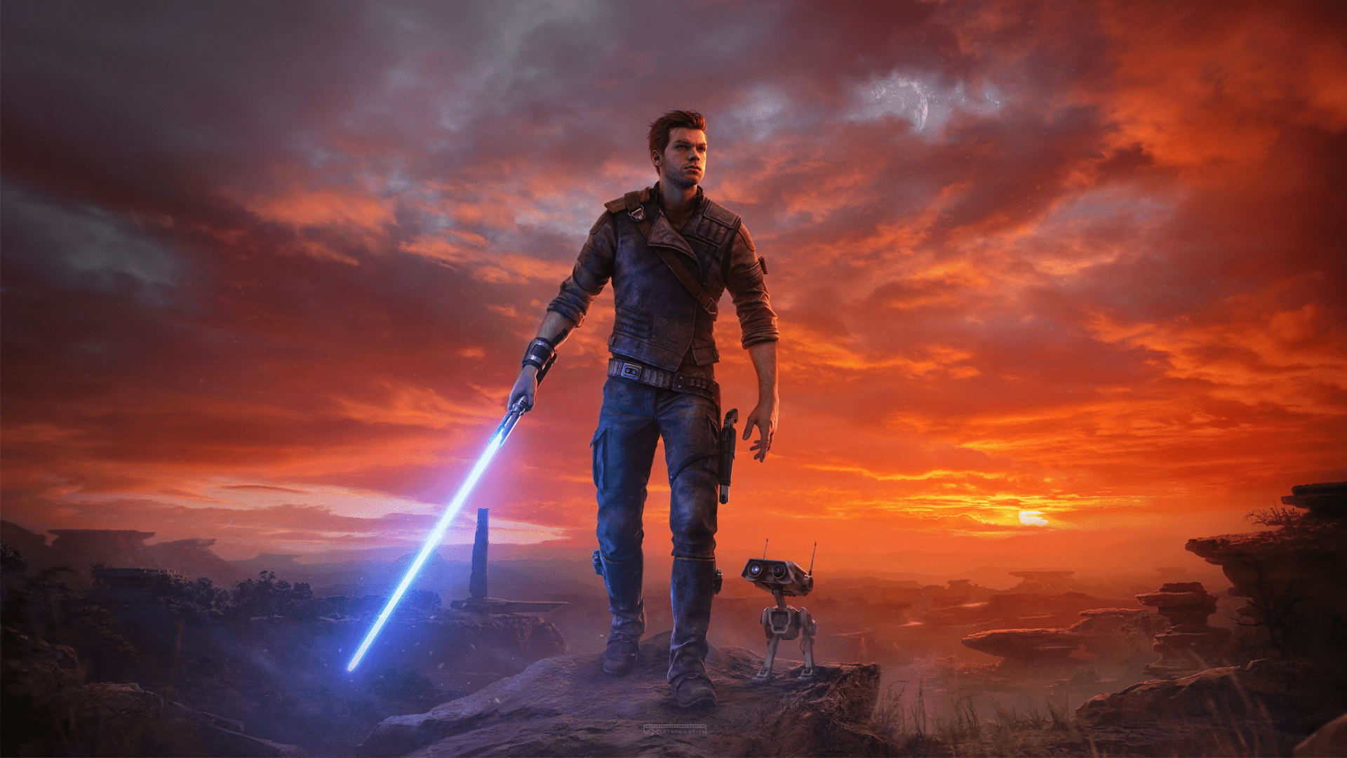 1920x1080 i made desktop & mobile wallpaper versions of the Star Wars Jedi: Survivor poster (download link in the comments, enjoy!)