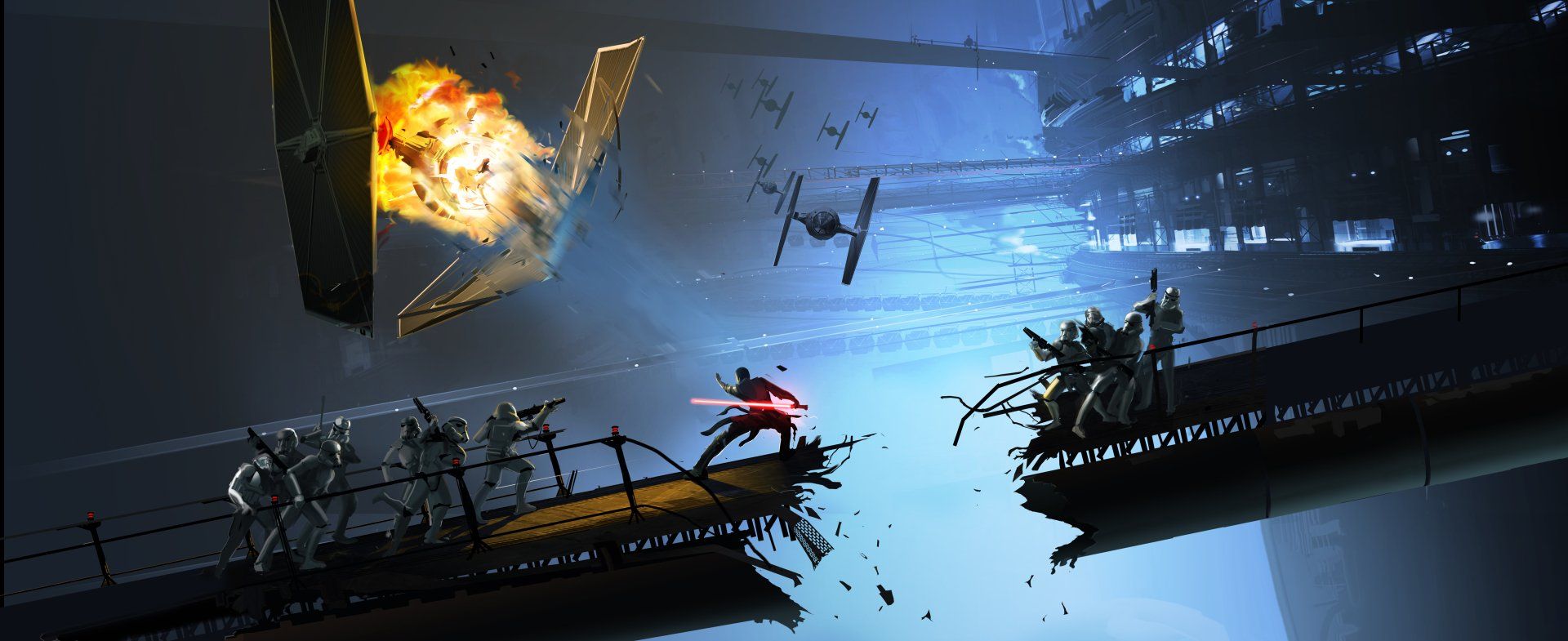1920x785 Star Wars: The Force Unleashed 4K Ultra HD Battle Wallpaperx2700