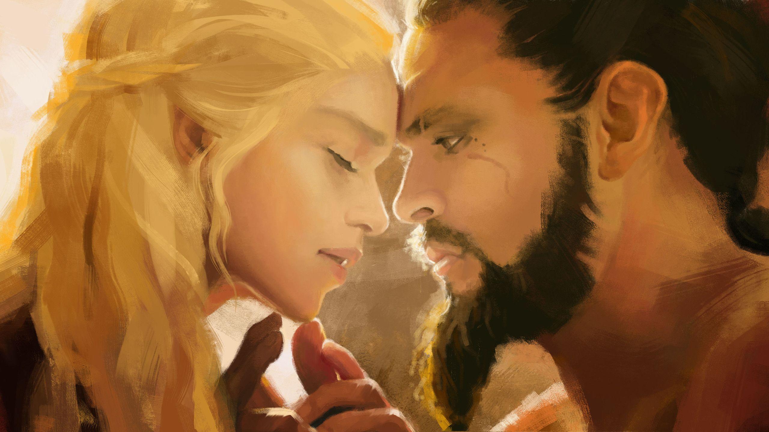 2560x1440 Khal Drogo And Daenerys Love 1440P Resolution HD 4k