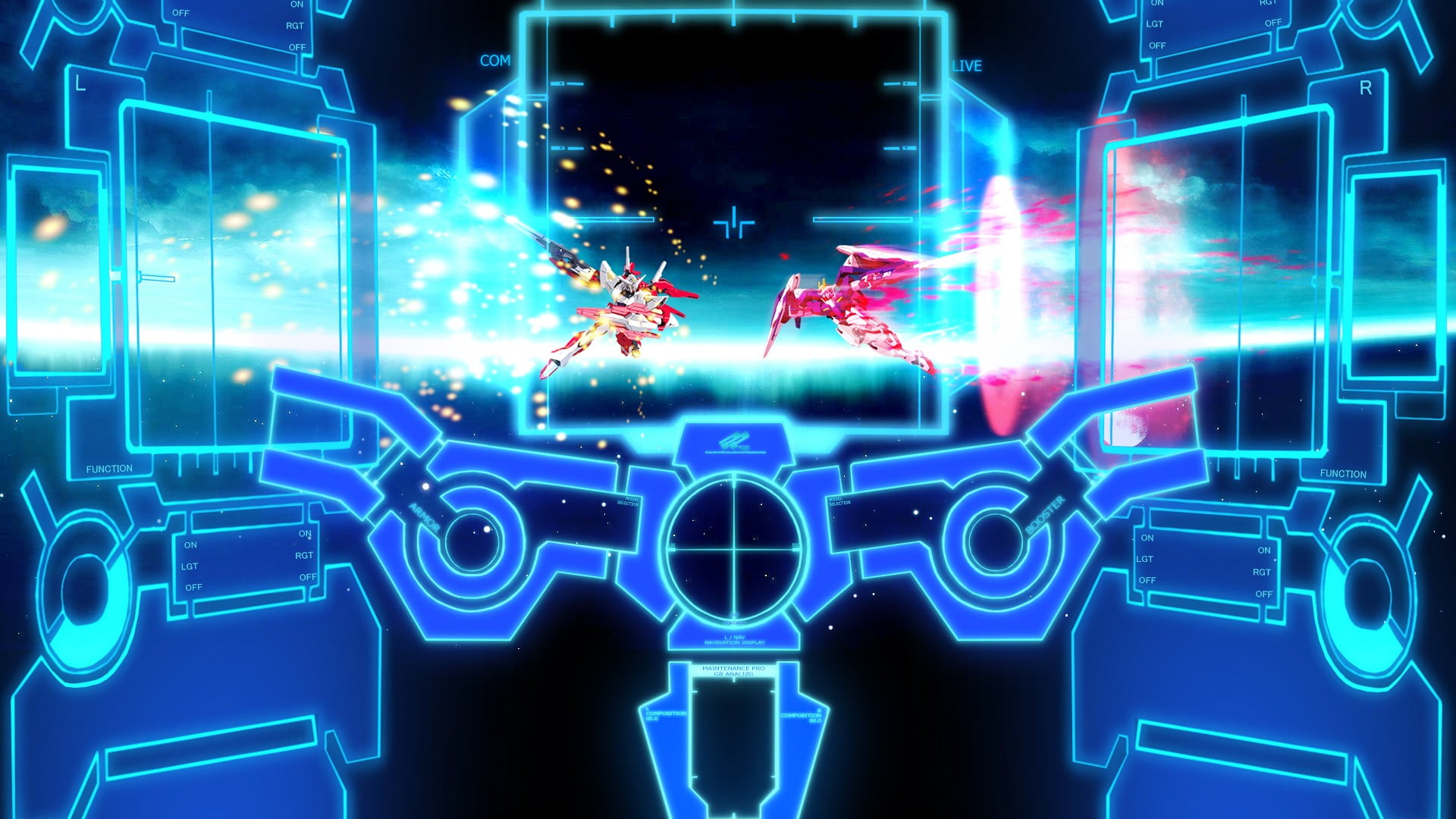 1920x1080 Blue and red Gundam graphic wallpaper, Gundam, Gunpla, Gundam Build Fighters HD wallpaper