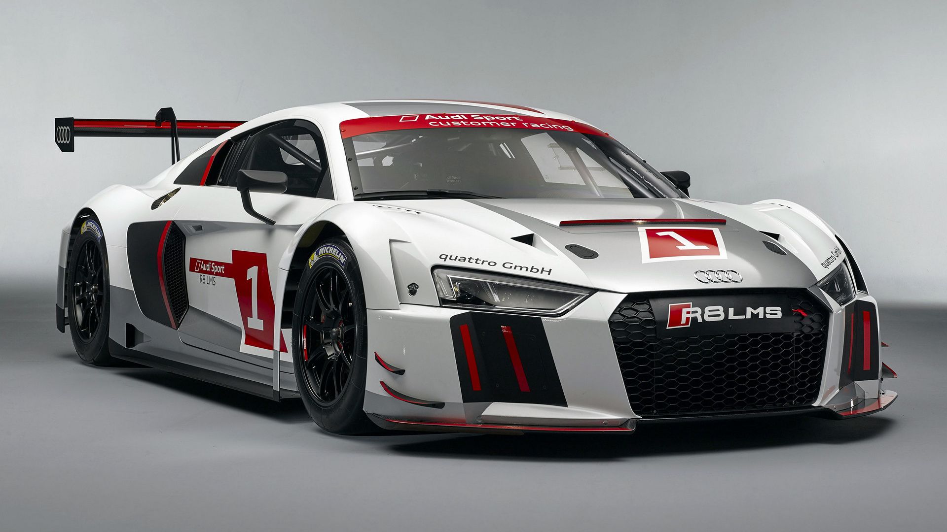 1920x1080 Desktop wallpaper: Vehicles, Audi R8 Lms, Car, Coupé, Race Car, Silver Car, Audi 4K free download for PC. 492257