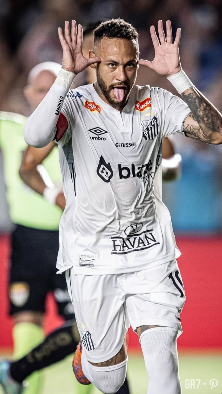 736x1308 NEYMAR SIGNATURE CELEBRATION SANTOS 4K WALLPAPER