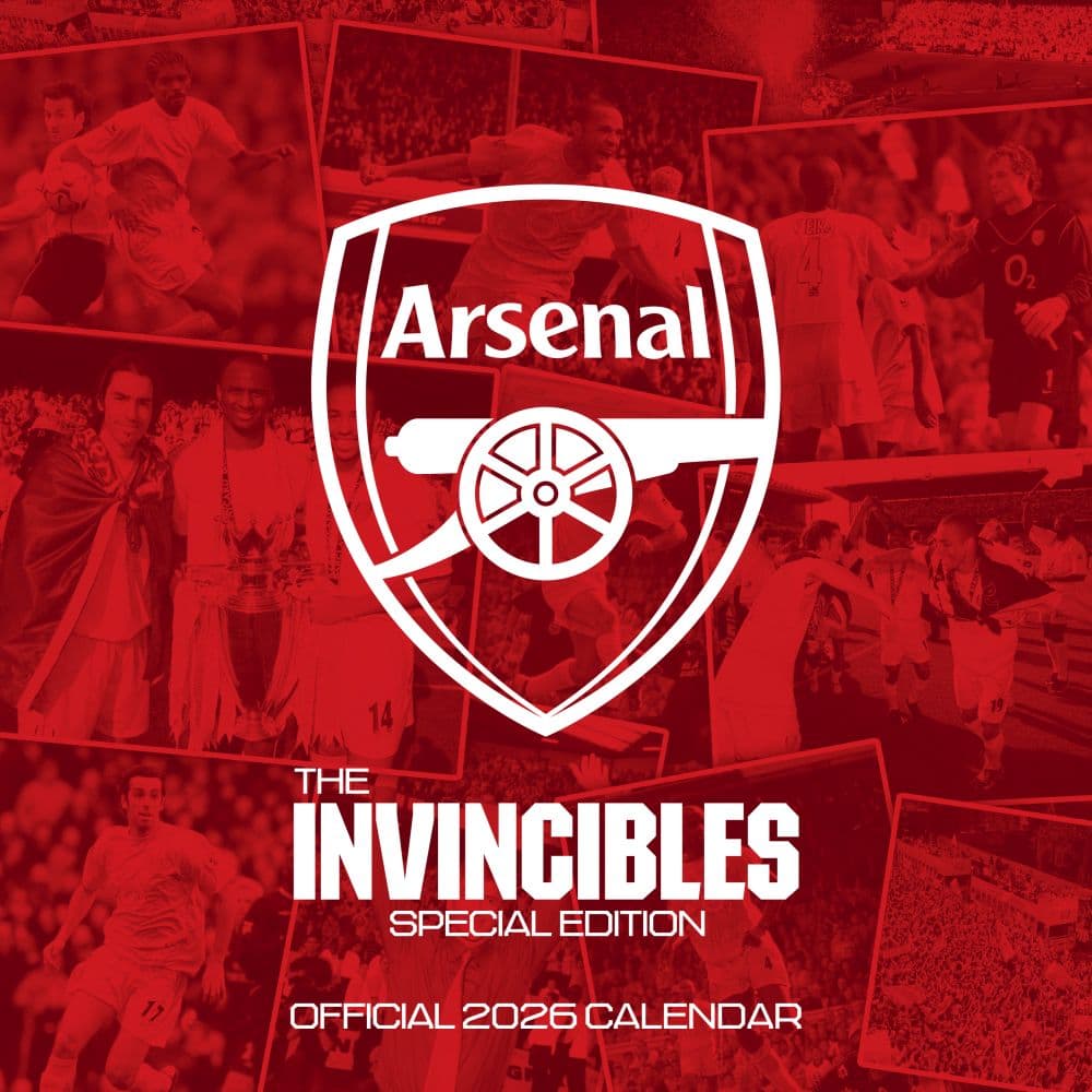 1000x1000 Arsenal Legends 2026 Wall Calendar