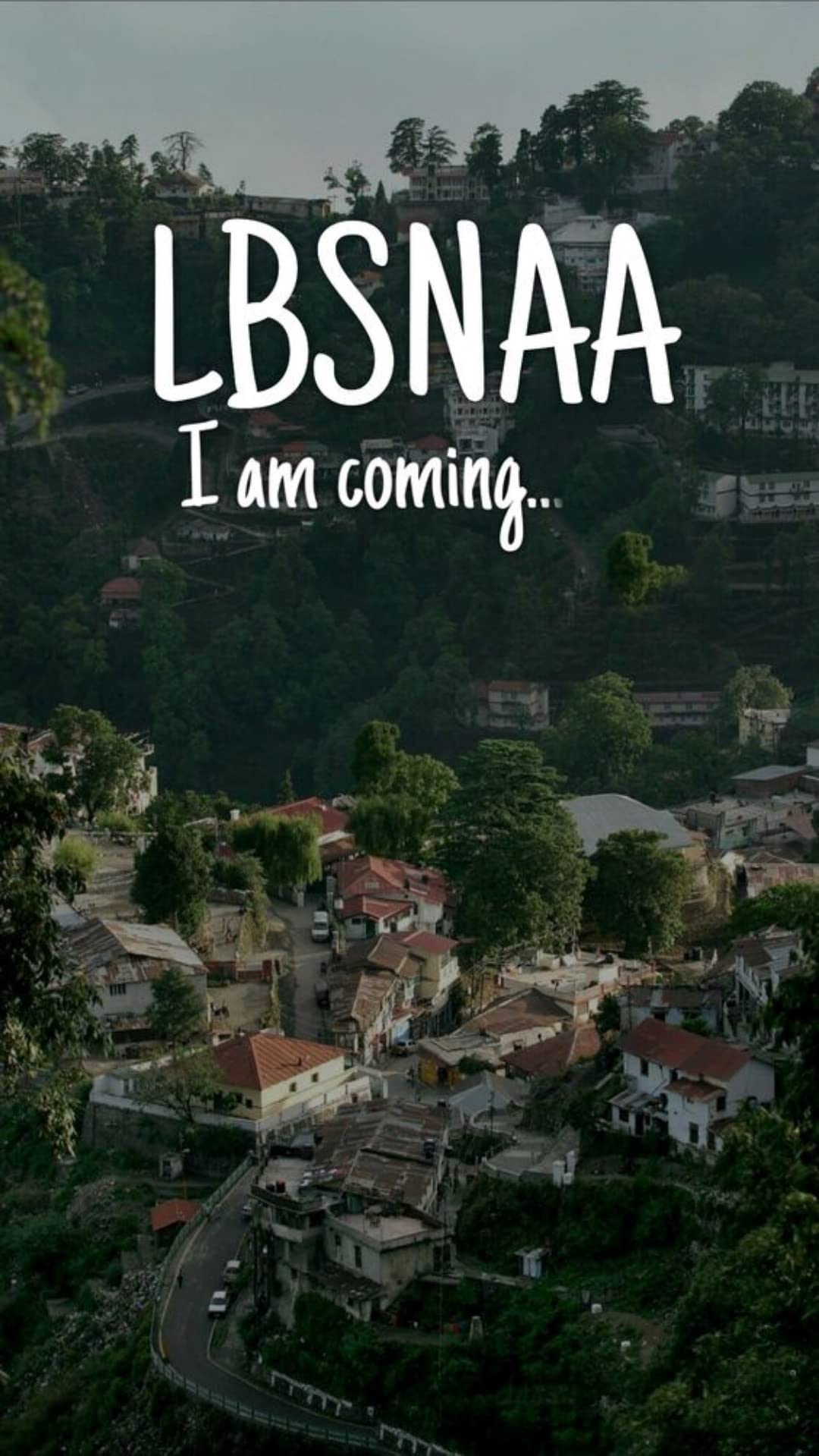 1080x1919 LBSNAA Motivational Wall Poster for Aspirants, Scenic Mountain Town Photography Print : Amazon.in: Home & Kitchen