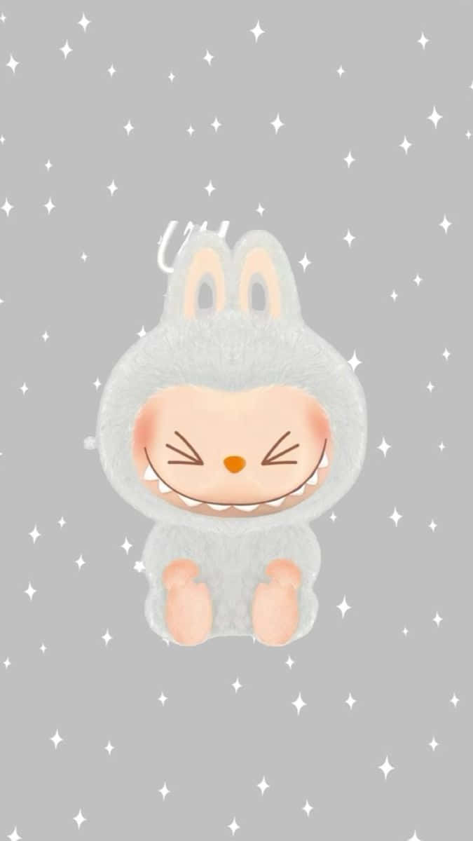 675x1200 Download Labubu Silver Stardust Bliss Wallpaper