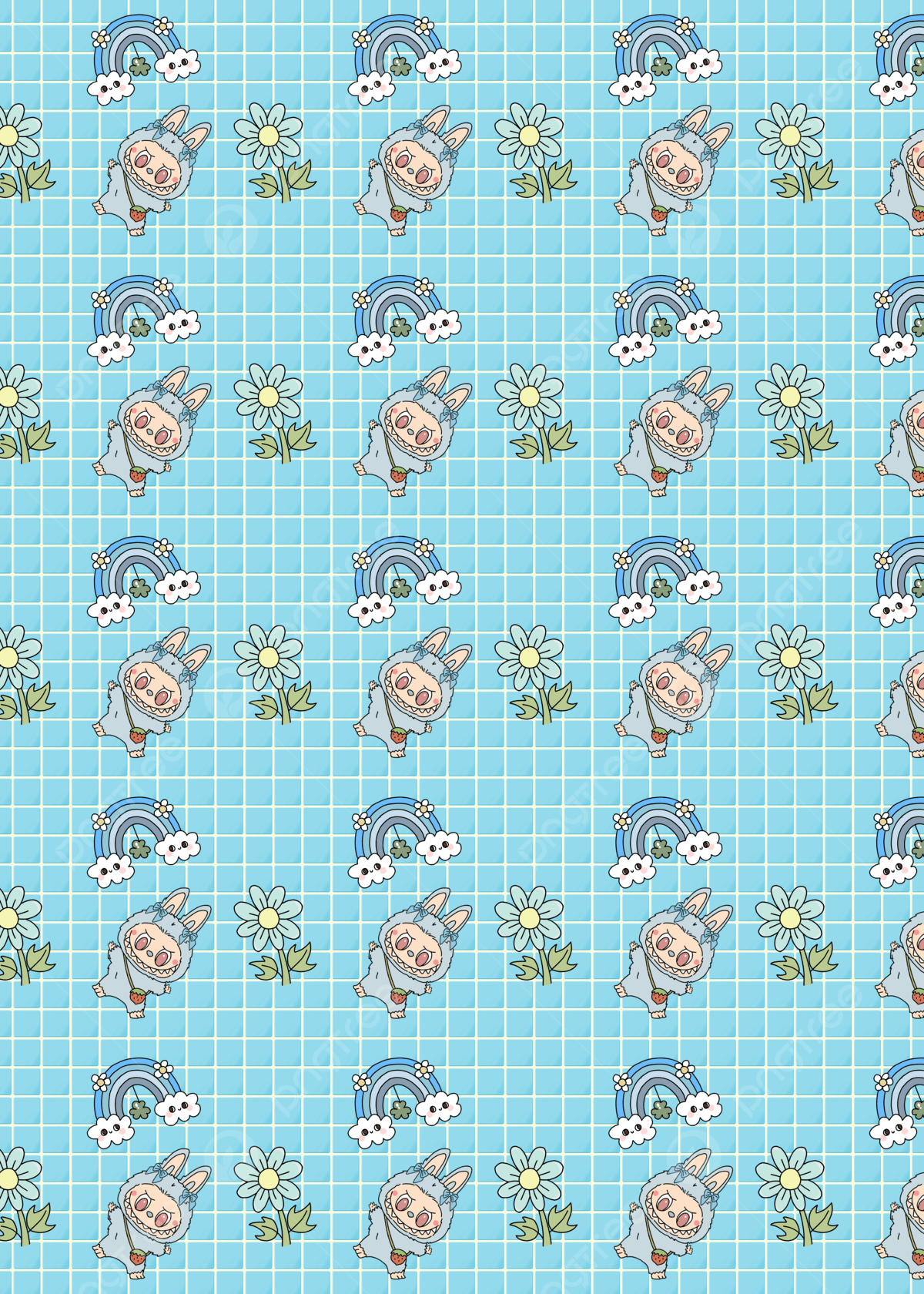 1200x1680 Labubu Cute Pattern Wallpaper Background Wallpaper Image For Free Download