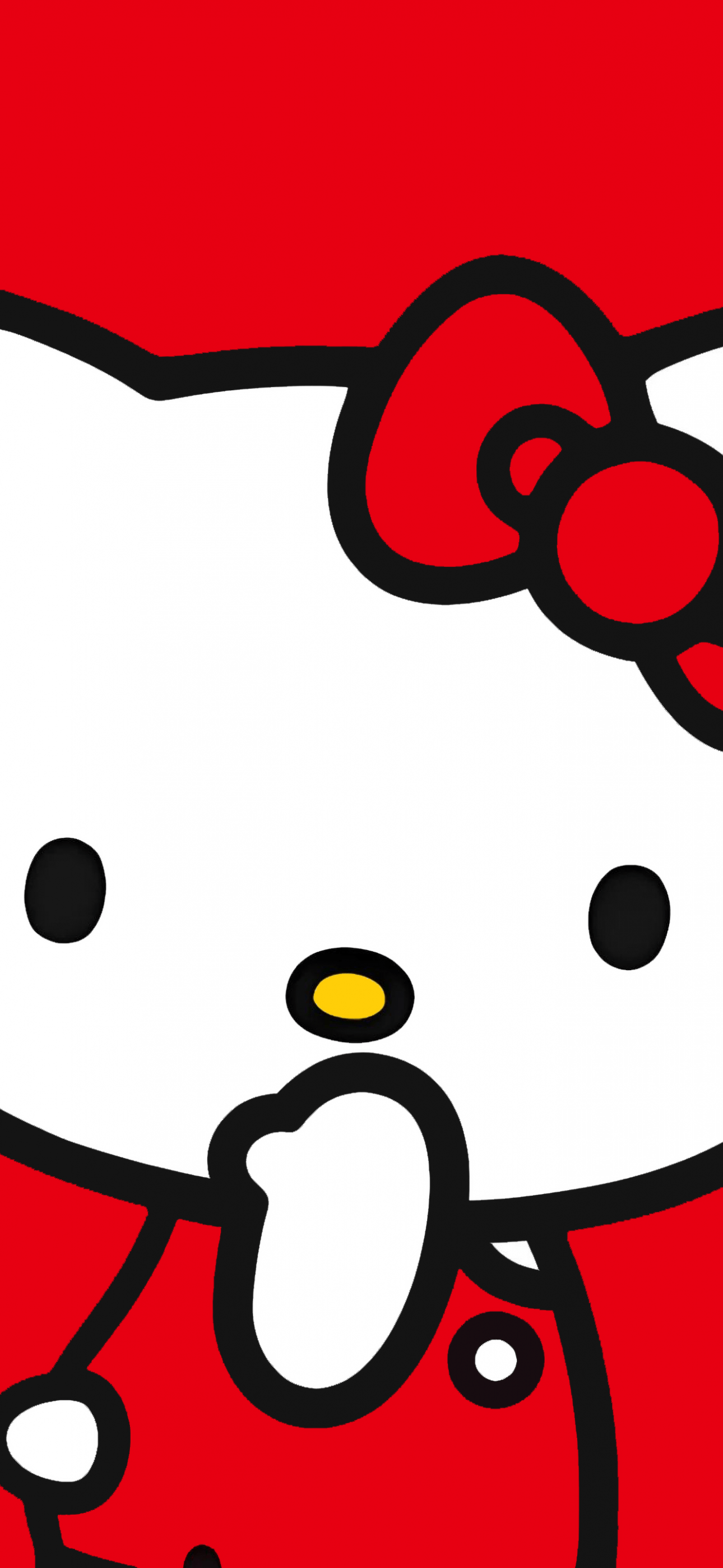 1290x2796 Hello Kitty Wallpaper 4K, Nintendo Switch, Red background