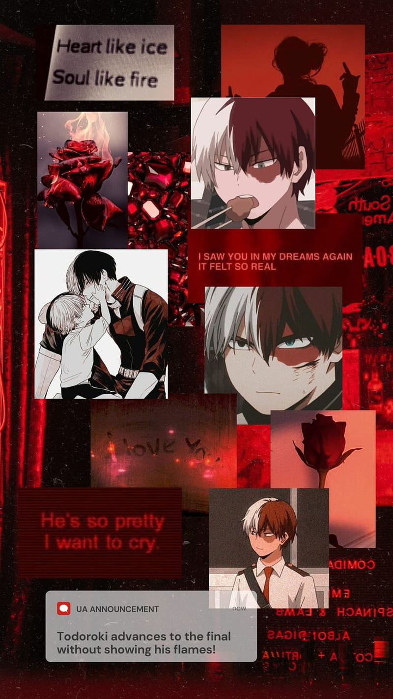 800x1422 Todoroki red aesthetic. Dark red, Red aesthetic grunge, Red aesthetic, Grunge Anime, HD phone wallpaper