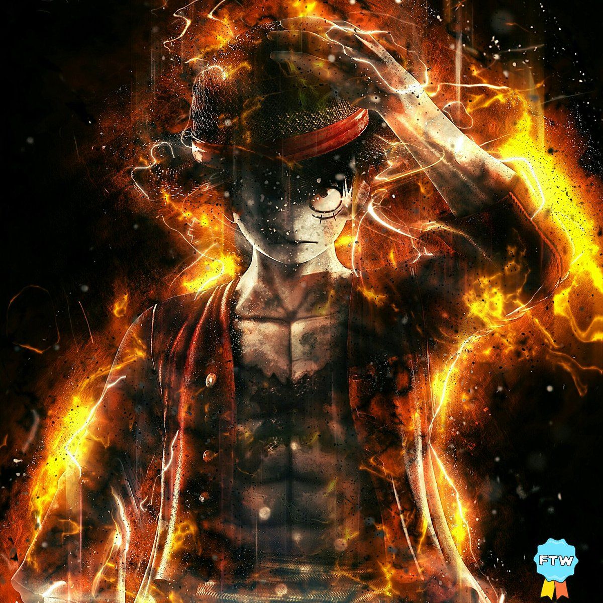 1200x1200 New collection on avilable Monkey D. Luffy Aura Metal Poster Order Now