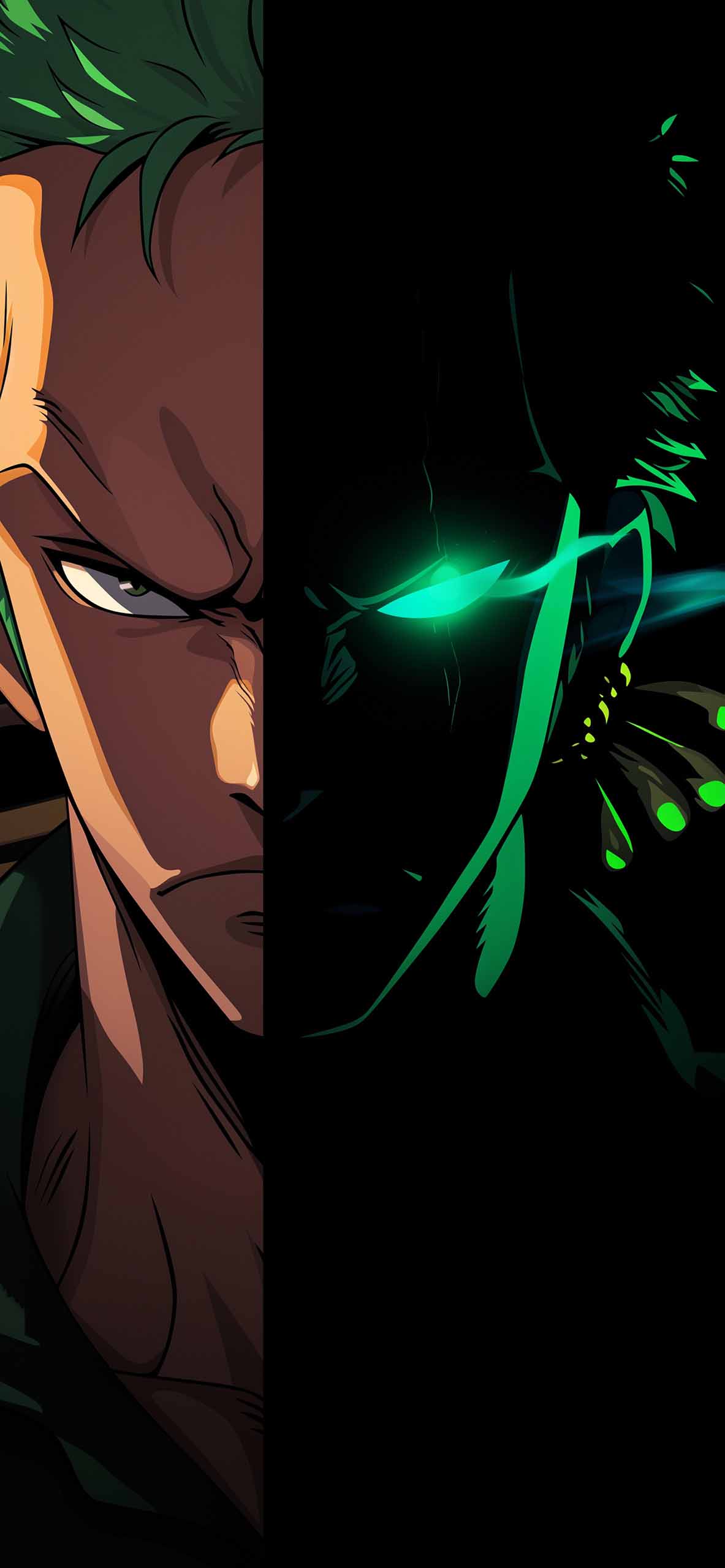 1183x2560 Zoro Dual Aura One Piece Wallpaper Anime Wallpaper HD