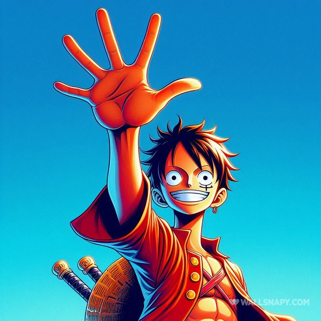 1024x1024 One piece luffy red aura stare mobile dp