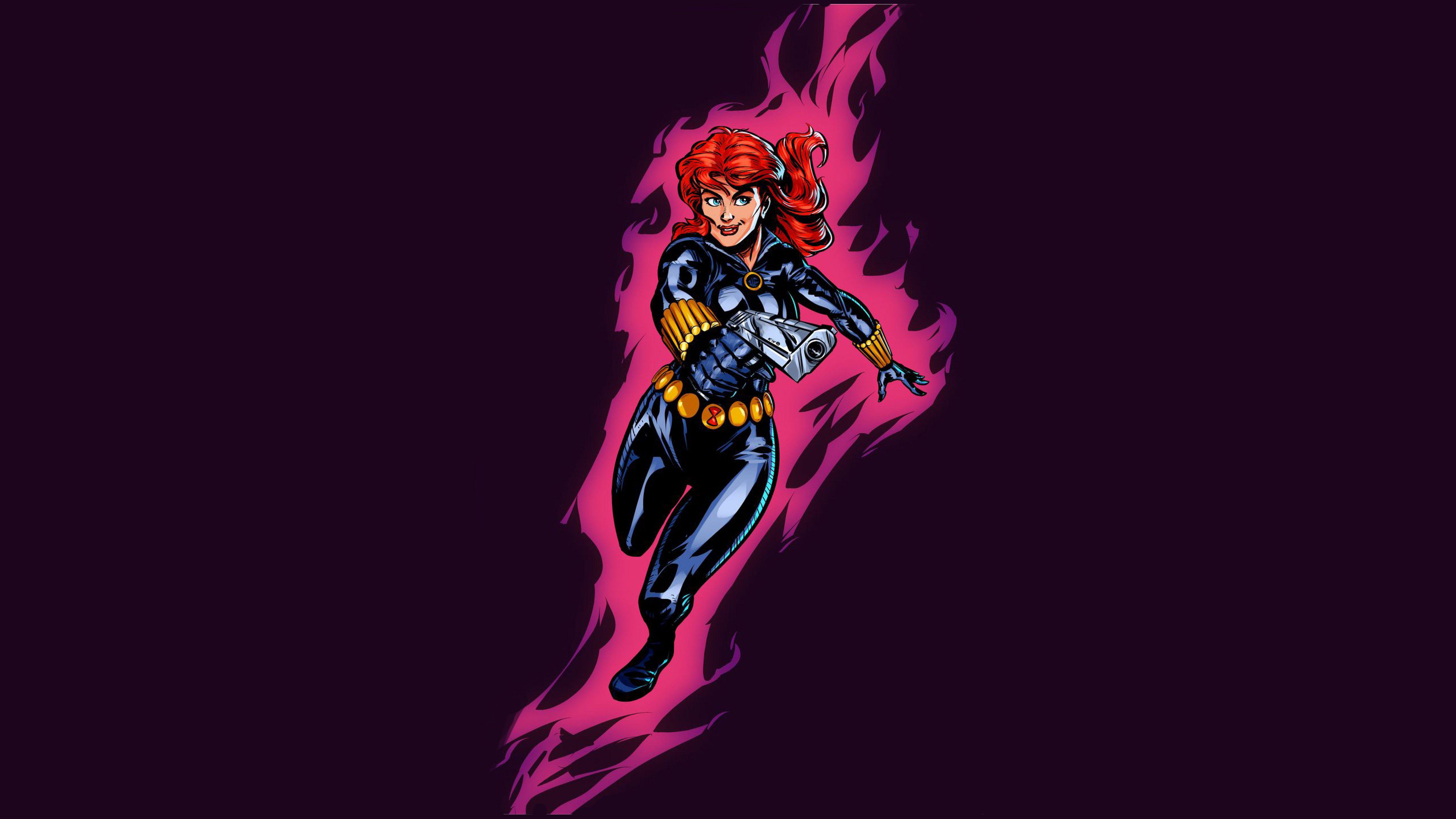 5120x2880 Black Widow Fight Artwork 5K Wallpaper, HD Superheroes