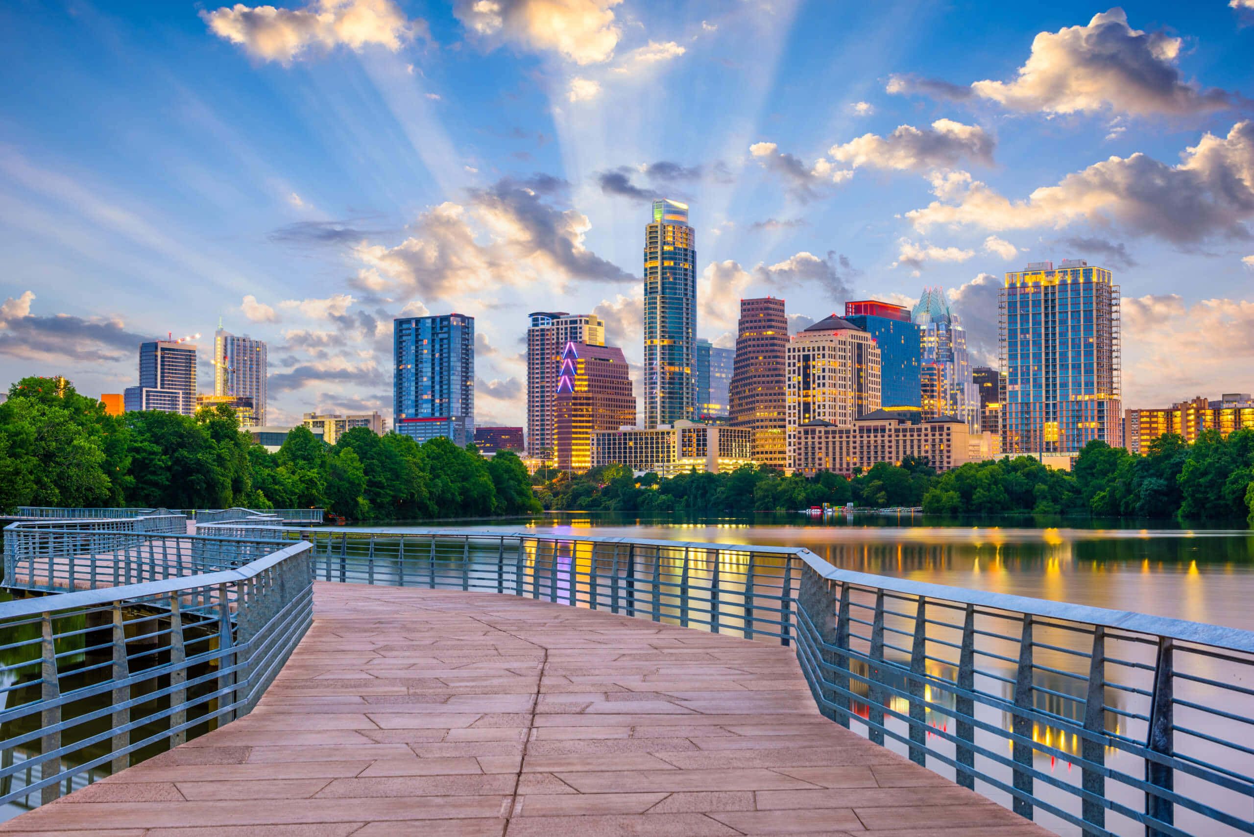 2560x1709 Download Stunning Austin Skyline At Twilight Wallpaper