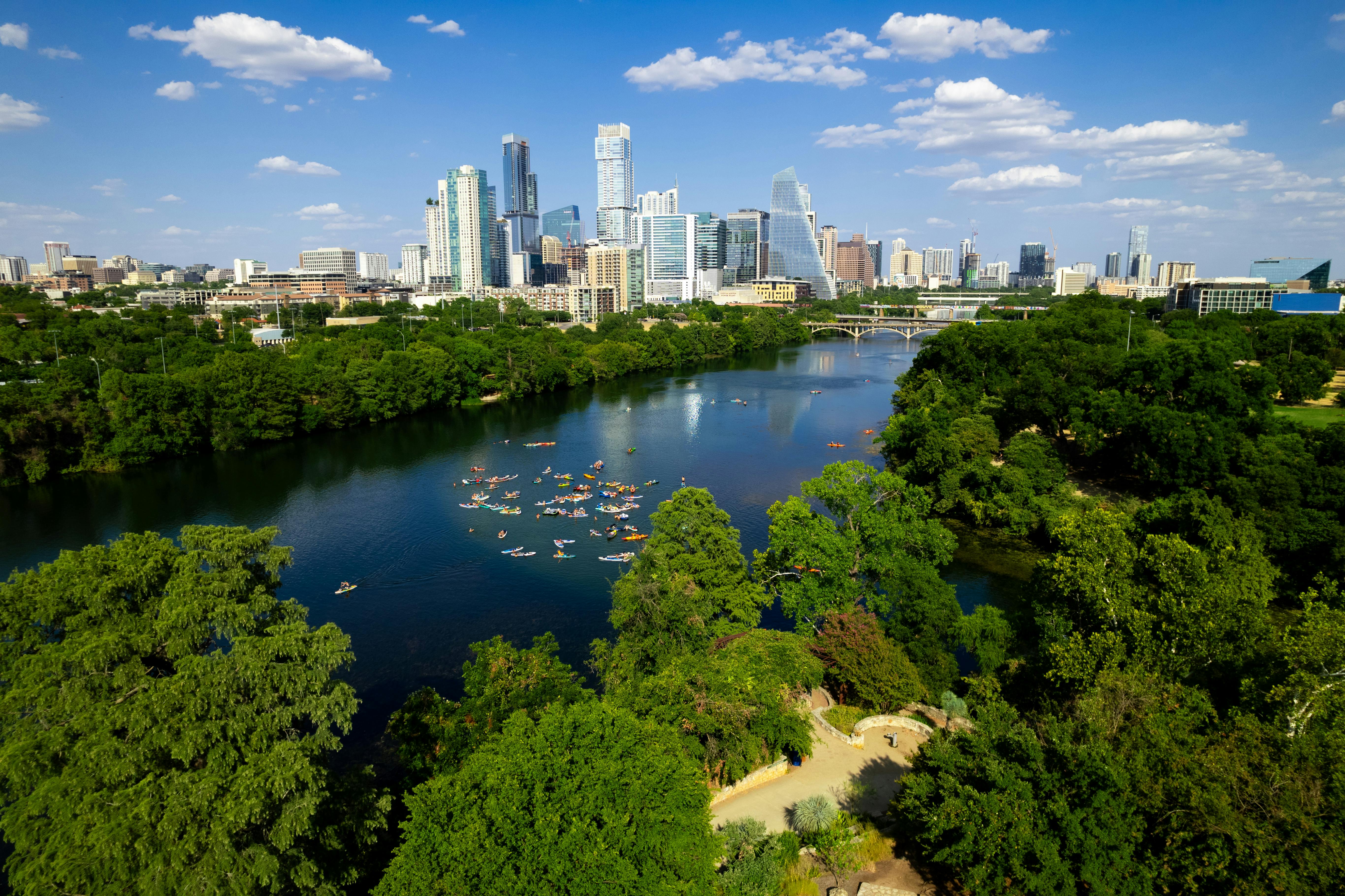 5464x3640 Skyscrapers by the River in Austin · Free