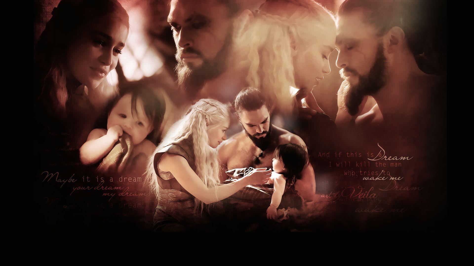 1920x1080 Daenerys Targaryen & Khal Drogo of thrones wallpaper