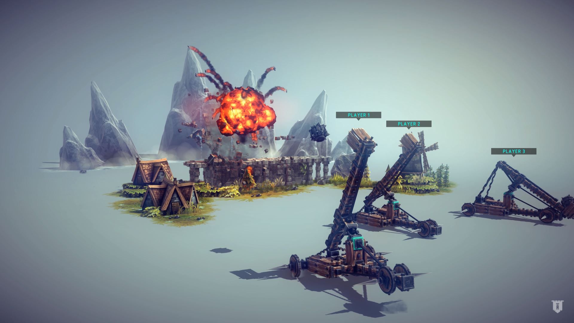 1920x1080 Medieval destruction sandbox Besiege adds multiplayer and level editor