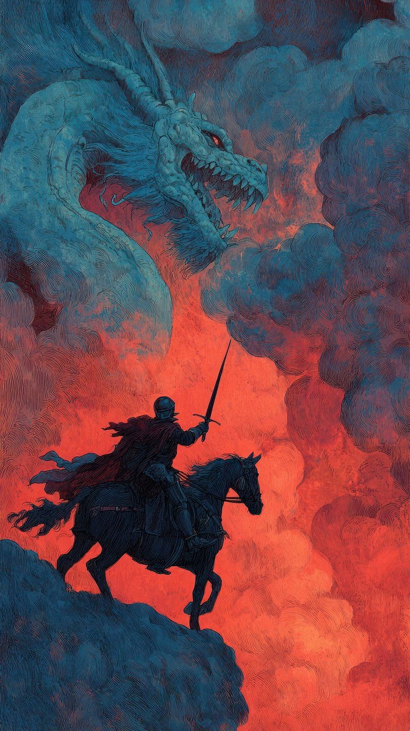 800x1427 Medieval Knight Painting Image Wallpaper