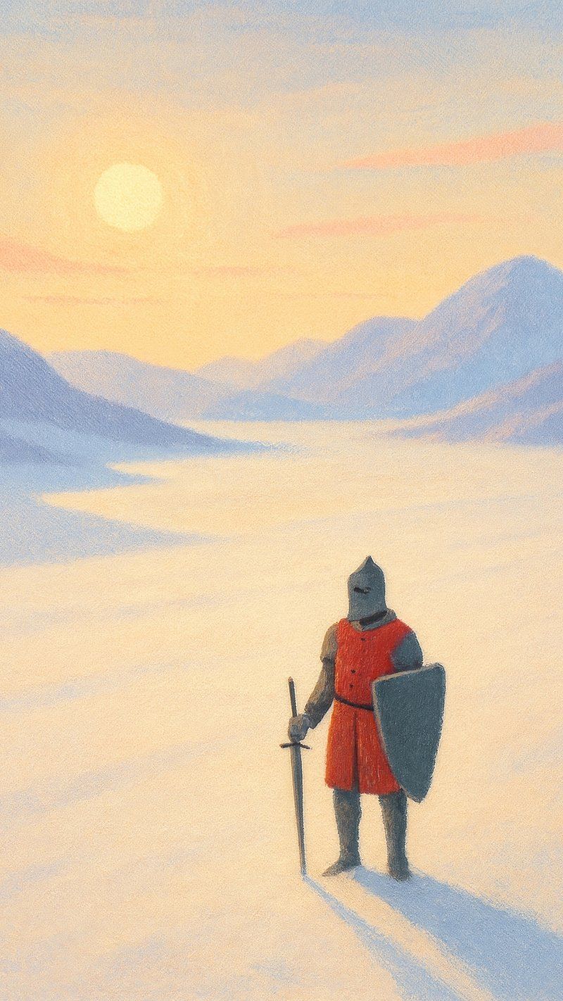 800x1422 Medieval Knight Painting Image Wallpaper