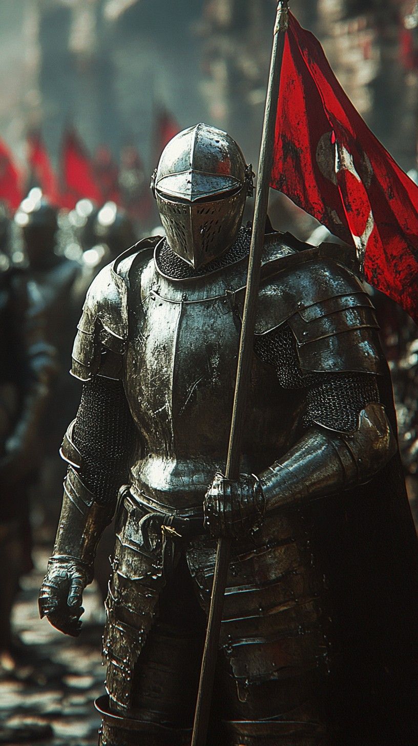 816x1456 Free Medieval knight stands Image, Knight, Armor