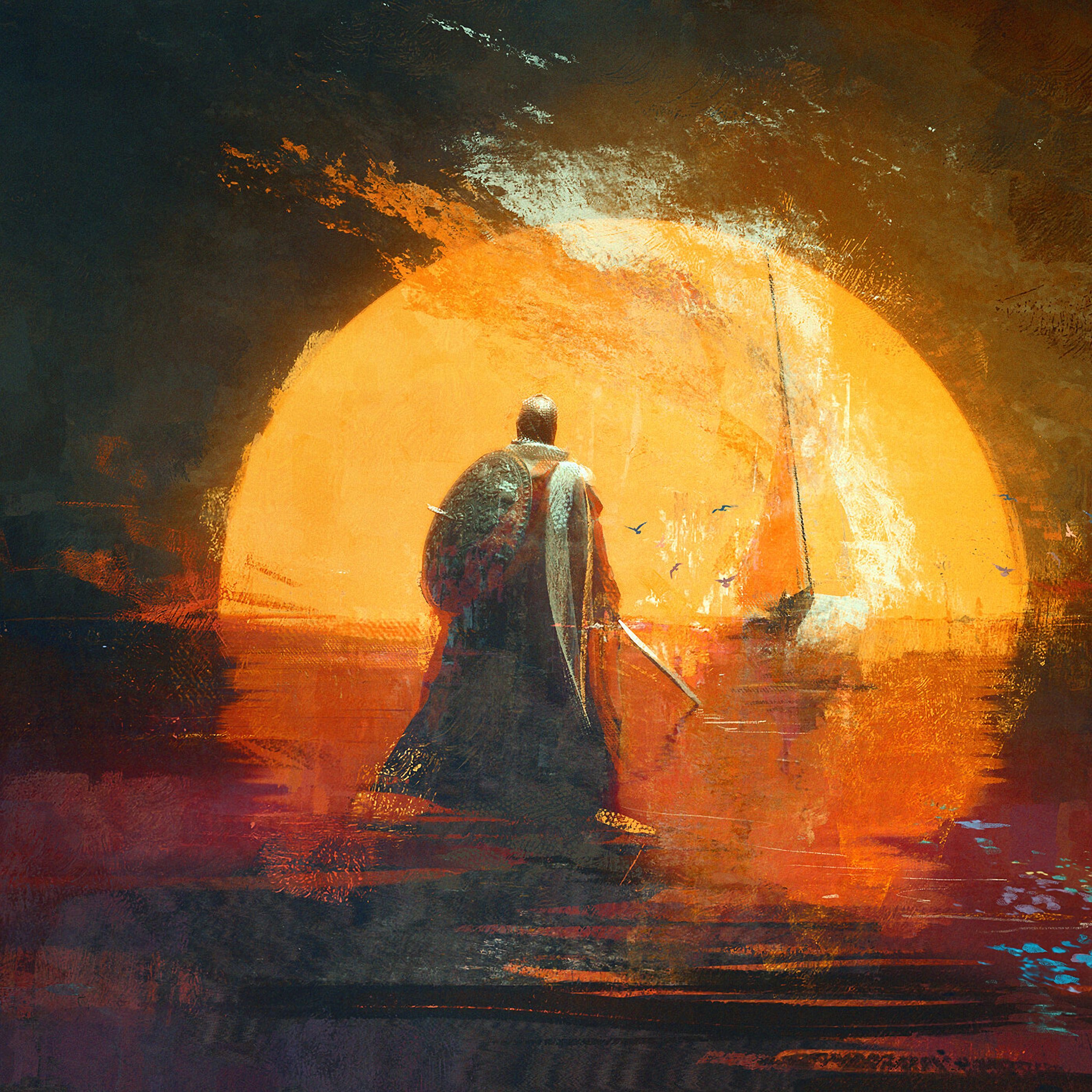 2780x2780 Download wallpaper 2780x2780 knight, warrior, shield, art ipad air, ipad air ipad ipad ipad mini ipad mini ipad mini ipad pro 9.7 for parallax HD background