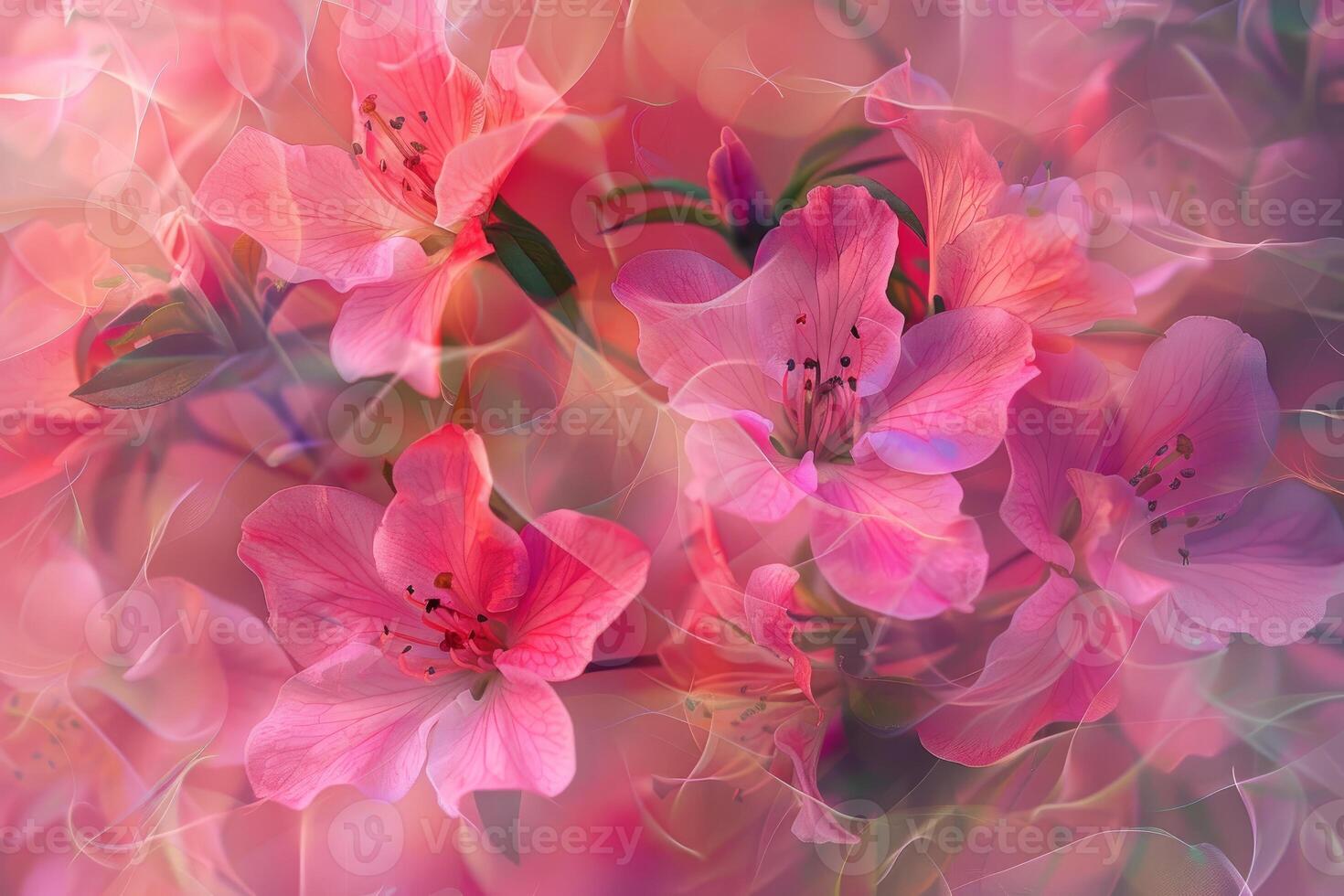 1470x980 Ethereal pink lily flowers abstract background