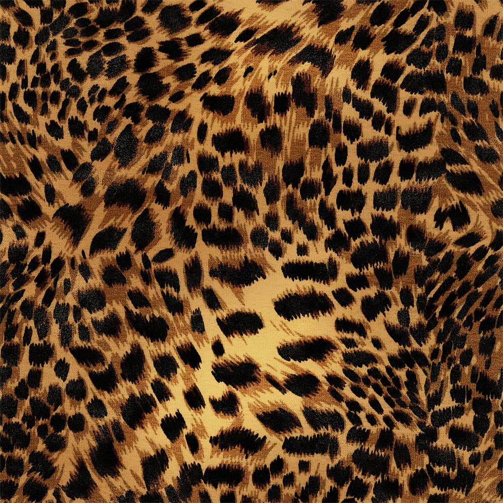 1000x1000 Lady Leopard Wallpaper in Authentic Brown and Black