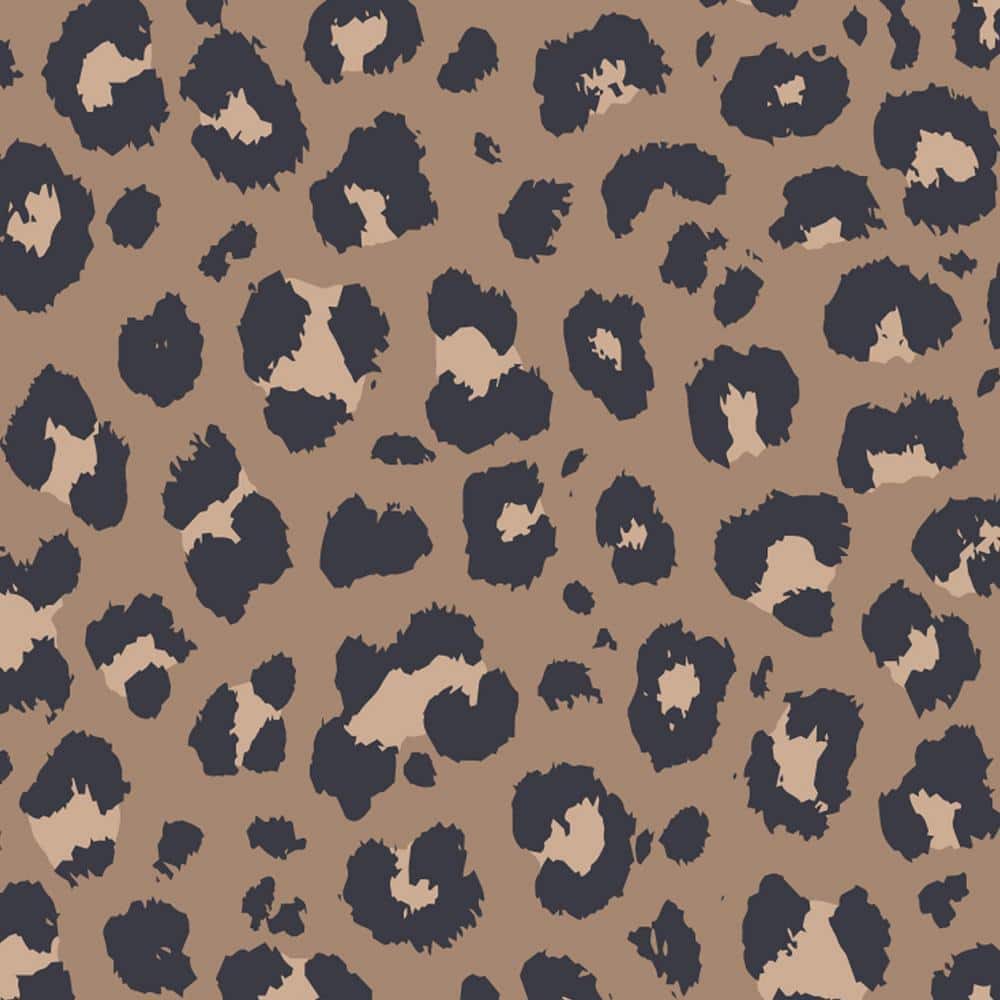1000x1000 Animal Print Leopard Dark Natural Peel And Stick Vinyl Wallpaper W9227 Vinyl DarkNatural 216 Home Depot