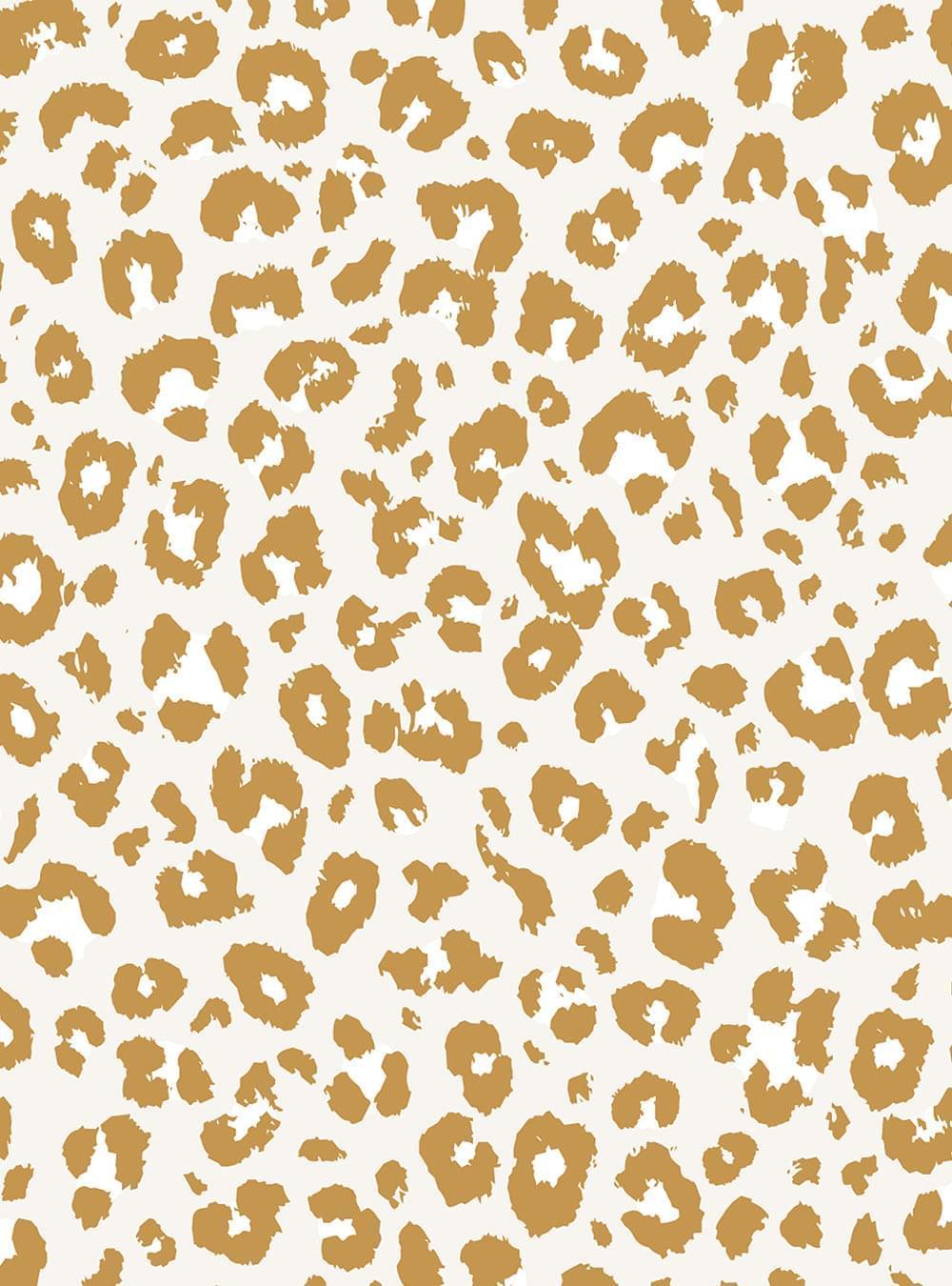1000x1350 Animal Print Leopard Wallpaper, Small Sample 8 x 11 inches / Gold / Fabric Peel and Stick