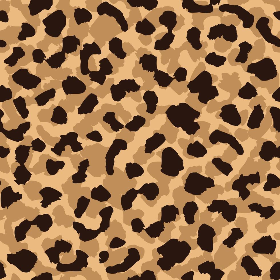 980x980 Leopard skin seamless pattern. Abstract animal fur wallpaper. Black and brown colors backdrop