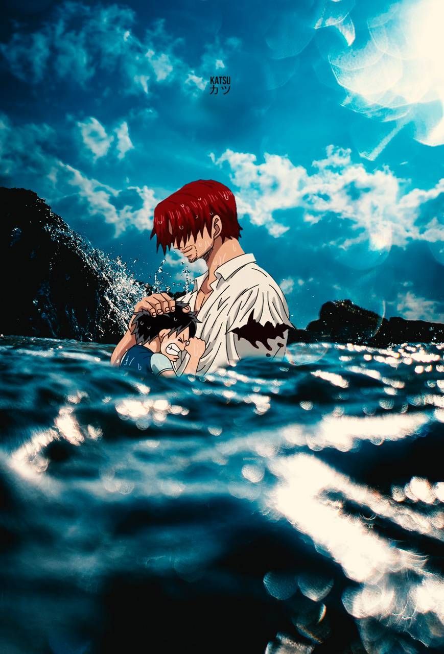 869x1280 Luffy And Shanks Wallpaper