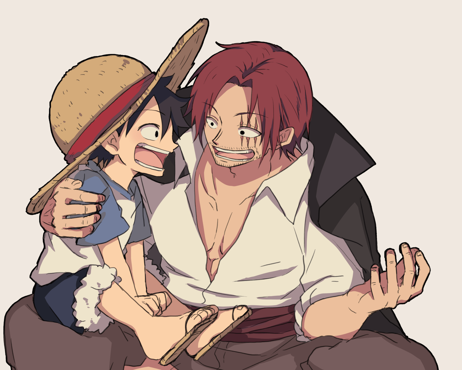 1920x1536 Download Shanks (One Piece) Monkey D. Luffy Anime One Piece HD Wallpaper by ねんねこx2558