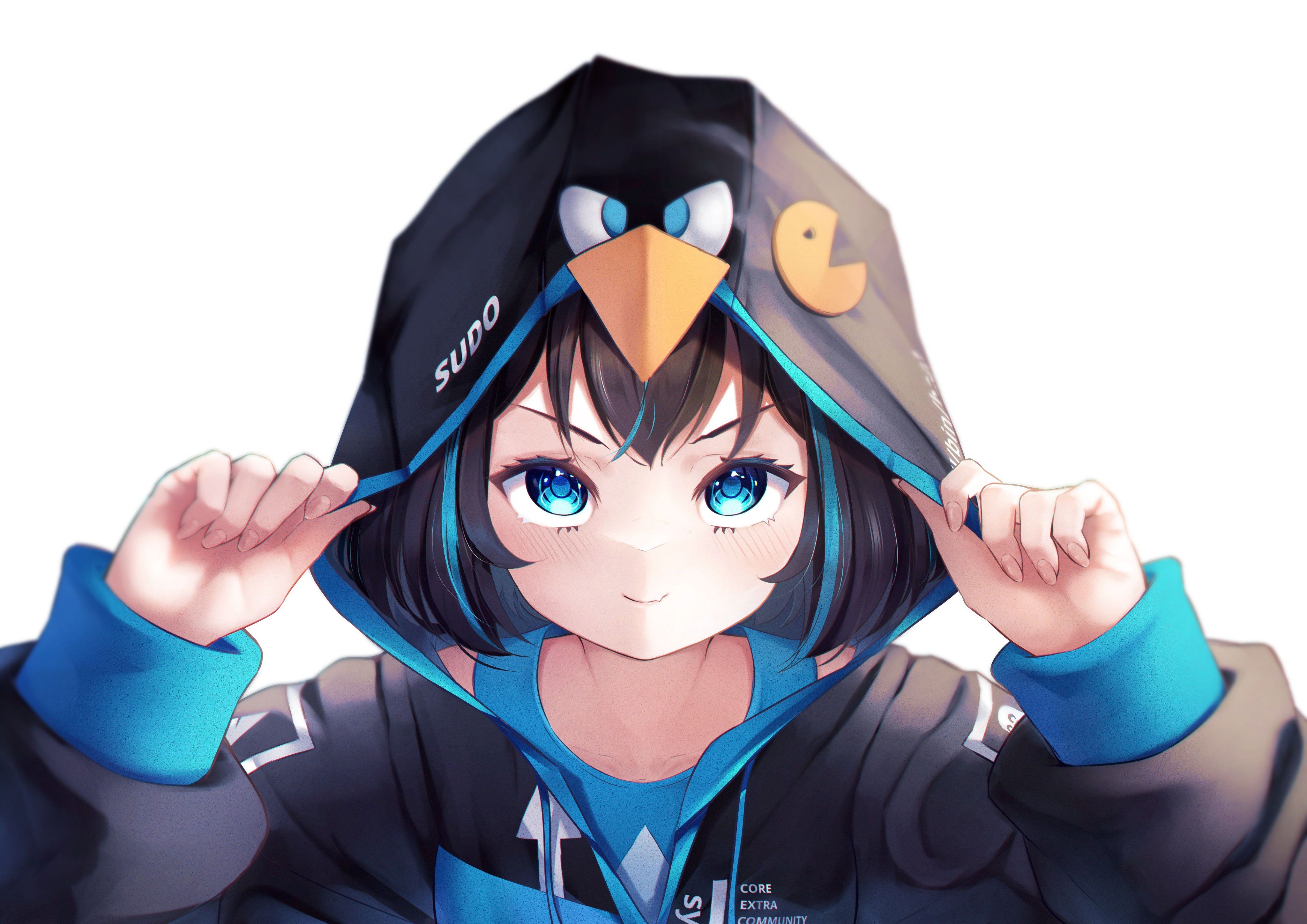 4096x2897 Arch Linux Anime Wallpaper