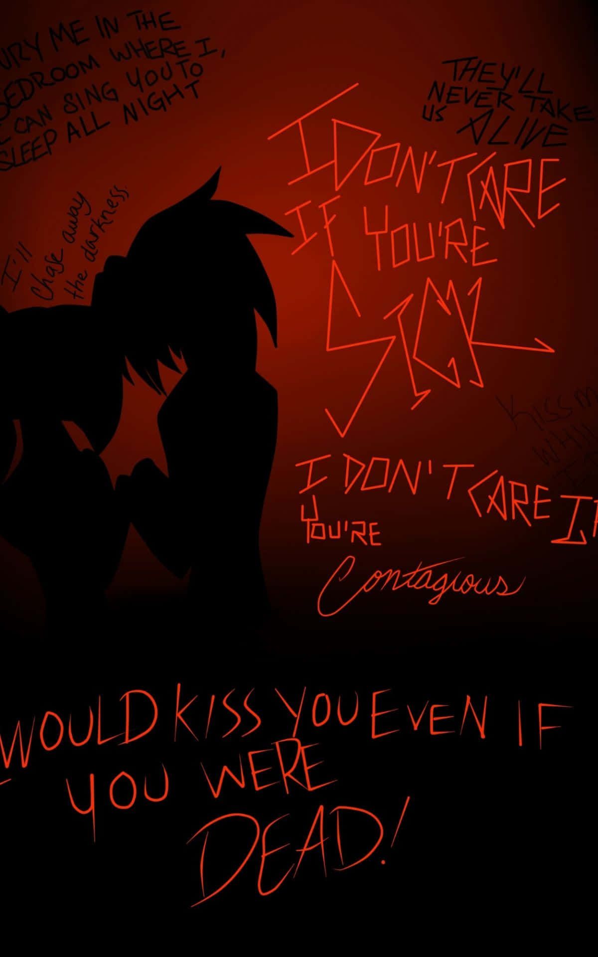 1200x1920 Download A Couple Of People Kissing In The Dark Wallpaper