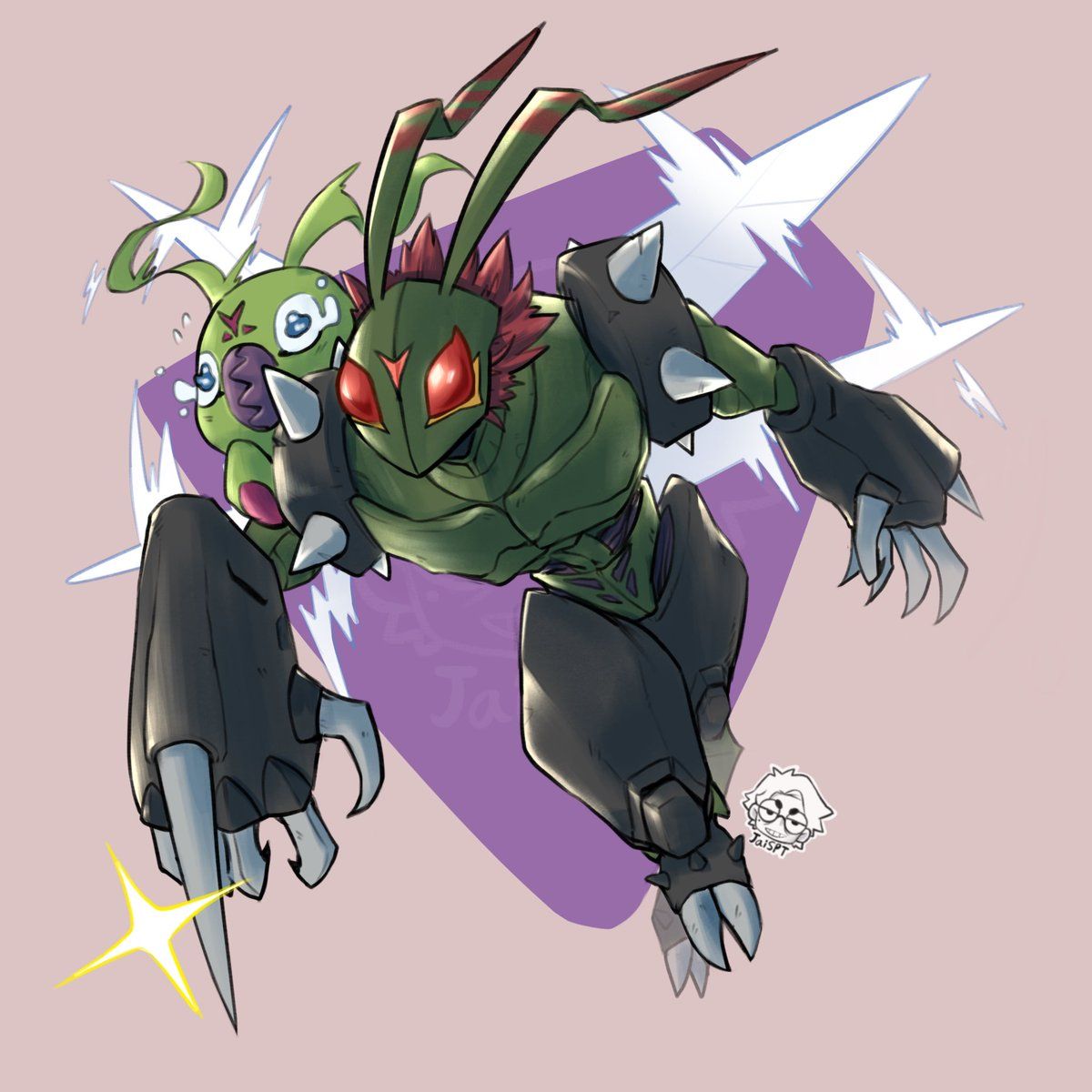 1200x1200 Stingmon & his pal Wormmon Think I'll do a couple more