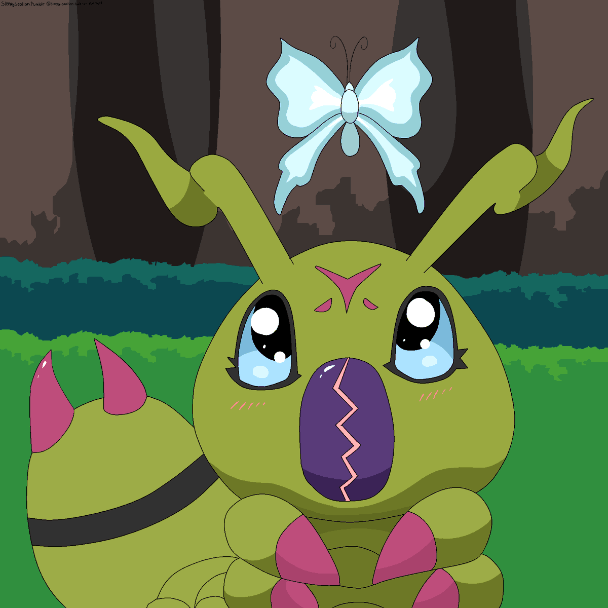1200x1200 Wormmon is precious. #digimon #digimonfanart #wormmon #wormmonfanart #butterfly