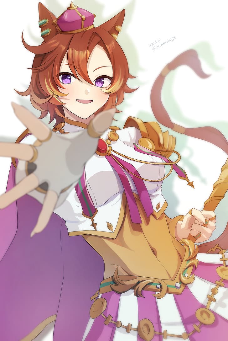 728x1087 HD wallpaper: anime, anime girls, TM Opera O (Uma Musume), horse girls, animal ears