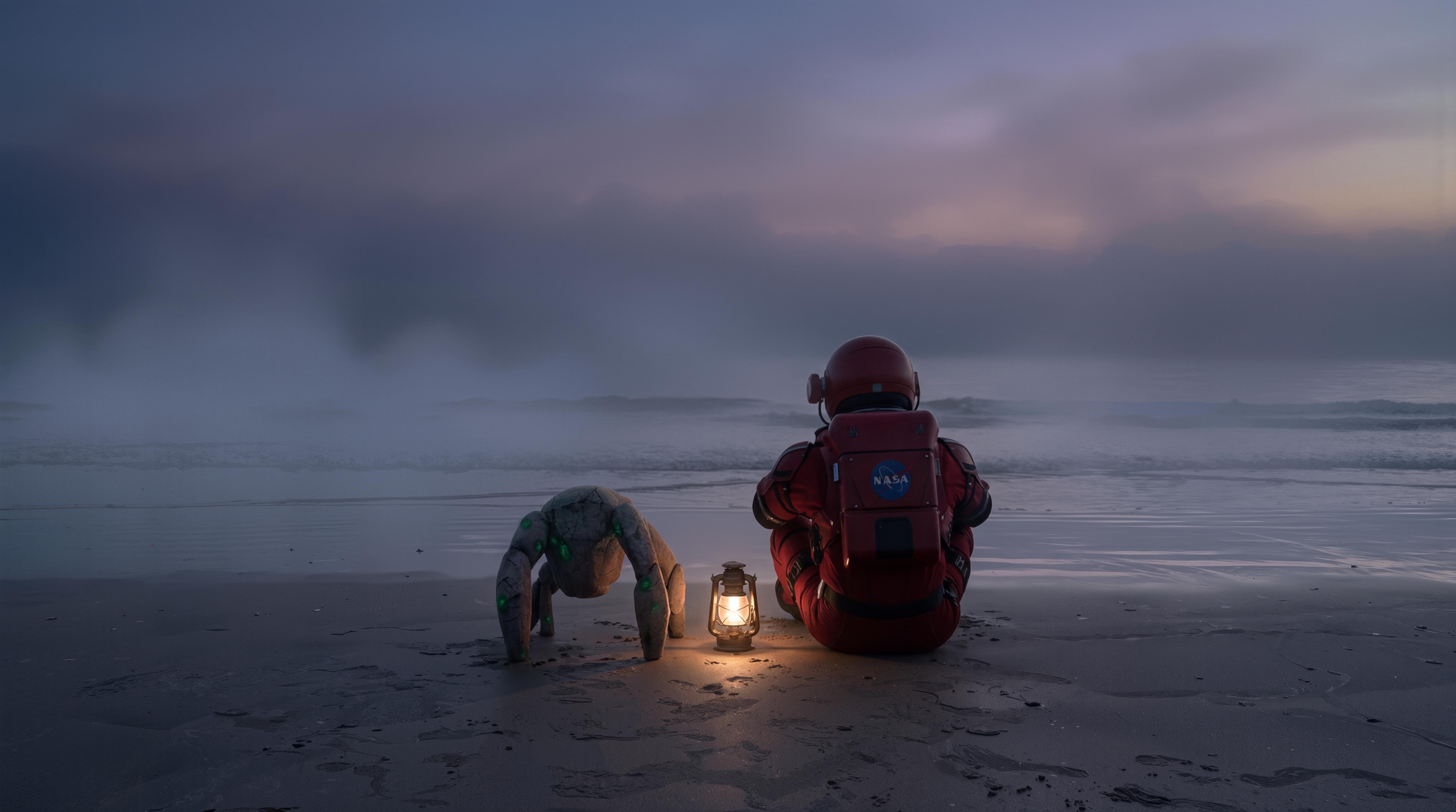 5504x3072 Sitting by the Sea with Grace and Rocky. Project Hail Mary Ambience