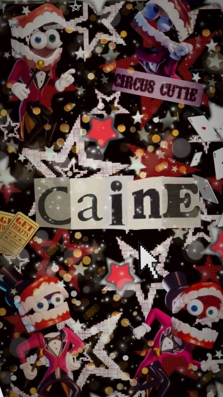 720x1280 free 4K wallpaper caine, amazing digital circus, animated series, character, collage, art by -=O