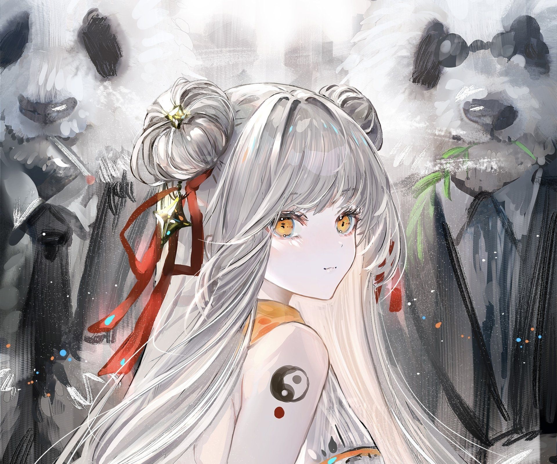 1920x1600 Download Grey Hair Anime Girl Anime Girl HD Wallpaperx1907